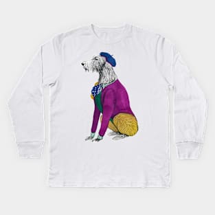 Well dressed Irish Wolfhound Kids Long Sleeve T-Shirt